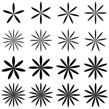 Yaprak, çiçek ve bitki silueti elementi