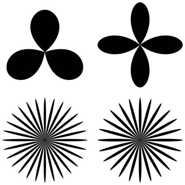 Yaprak, çiçek ve bitki silueti elementi