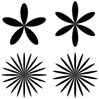 Yaprak, çiçek ve bitki silueti elementi