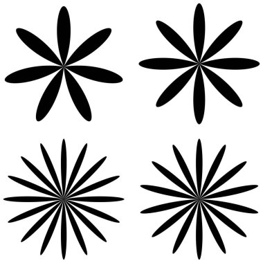 Yaprak, çiçek ve bitki silueti elementi