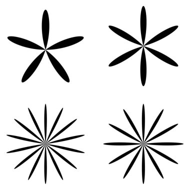 Yaprak, çiçek ve bitki silueti elementi