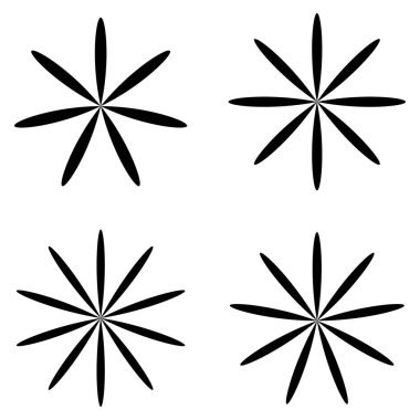 Yaprak, çiçek ve bitki silueti elementi