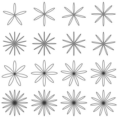 Yaprak, çiçek ve bitki silueti elementi