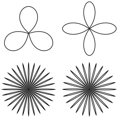 Yaprak, çiçek ve bitki silueti elementi