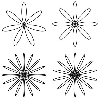 Yaprak, çiçek ve bitki silueti elementi