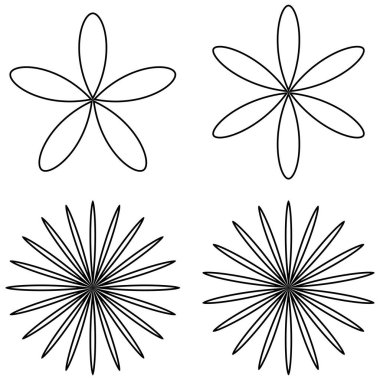 Yaprak, çiçek ve bitki silueti elementi