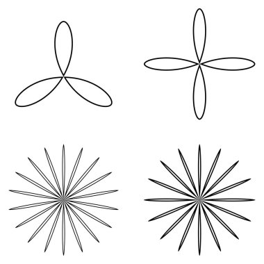 Yaprak, çiçek ve bitki silueti elementi