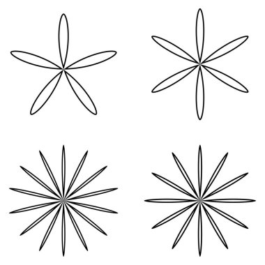 Yaprak, çiçek ve bitki silueti elementi