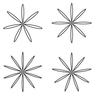 Yaprak, çiçek ve bitki silueti elementi