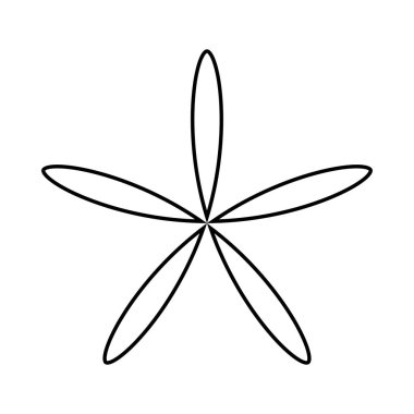 Yaprak, çiçek ve bitki silueti elementi