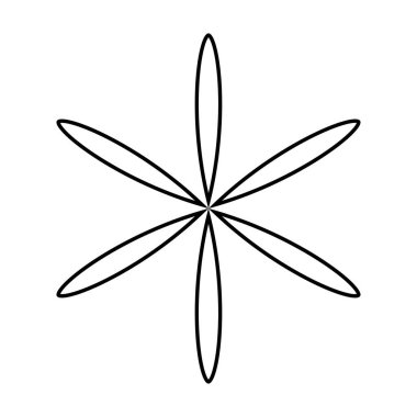 Yaprak, çiçek ve bitki silueti elementi