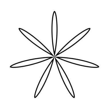 Yaprak, çiçek ve bitki silueti elementi