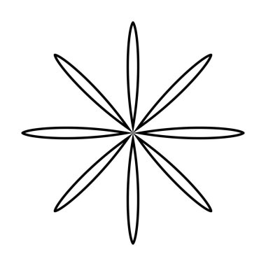 Yaprak, çiçek ve bitki silueti elementi