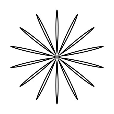 Yaprak, çiçek ve bitki silueti elementi