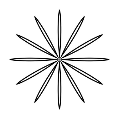 Yaprak, çiçek ve bitki silueti elementi