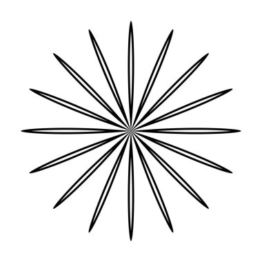 Yaprak, çiçek ve bitki silueti elementi