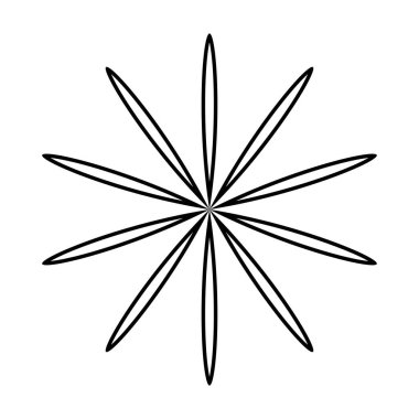 Yaprak, çiçek ve bitki silueti elementi