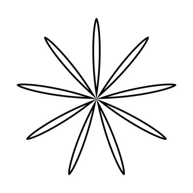 Yaprak, çiçek ve bitki silueti elementi