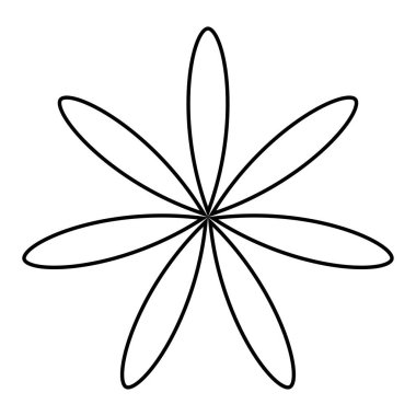 Yaprak, çiçek ve bitki silueti elementi