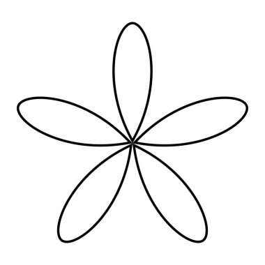 Yaprak, çiçek ve bitki silueti elementi