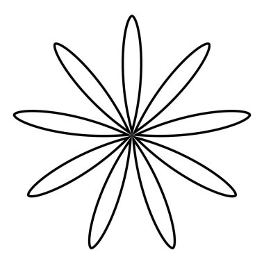 Yaprak, çiçek ve bitki silueti elementi