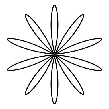 Yaprak, çiçek ve bitki silueti elementi