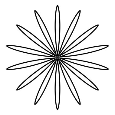 Yaprak, çiçek ve bitki silueti elementi