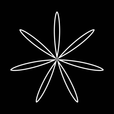 Yaprak, çiçek ve bitki silueti elementi