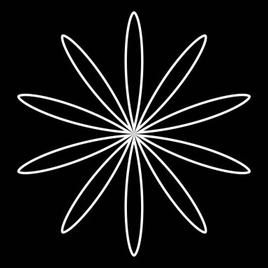 Yaprak, çiçek ve bitki silueti elementi