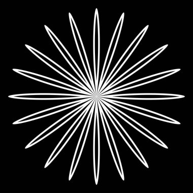 Yaprak, çiçek ve bitki silueti elementi