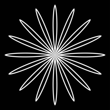 Yaprak, çiçek ve bitki silueti elementi