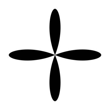 Yaprak, çiçek ve bitki silueti elementi