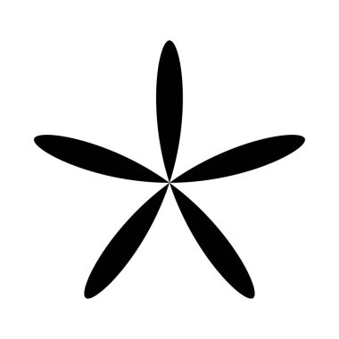 Yaprak, çiçek ve bitki silueti elementi