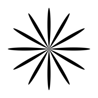 Yaprak, çiçek ve bitki silueti elementi