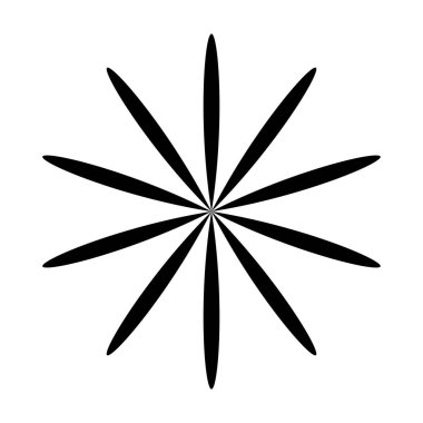 Yaprak, çiçek ve bitki silueti elementi