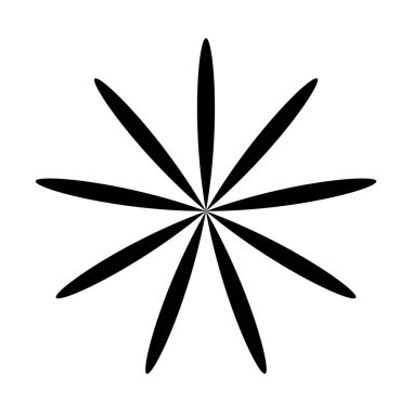 Yaprak, çiçek ve bitki silueti elementi