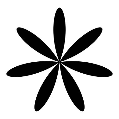 Yaprak, çiçek ve bitki silueti elementi