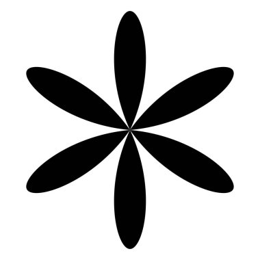 Yaprak, çiçek ve bitki silueti elementi