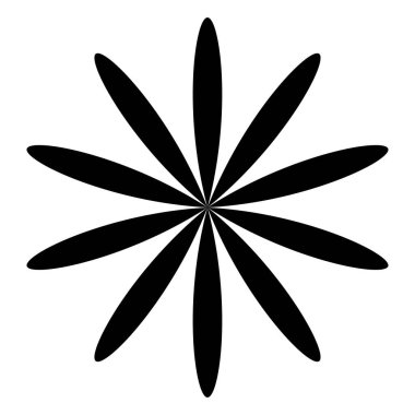 Yaprak, çiçek ve bitki silueti elementi