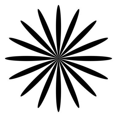 Yaprak, çiçek ve bitki silueti elementi