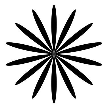 Yaprak, çiçek ve bitki silueti elementi