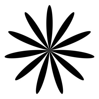 Yaprak, çiçek ve bitki silueti elementi