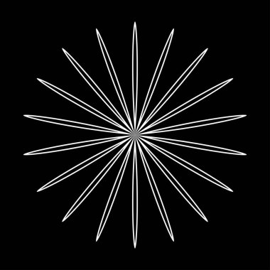 Yaprak, çiçek ve bitki silueti elementi