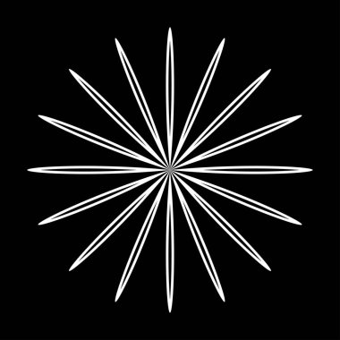 Yaprak, çiçek ve bitki silueti elementi