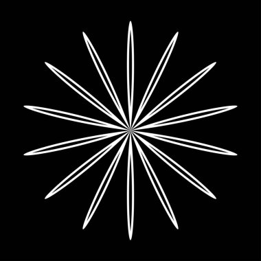 Yaprak, çiçek ve bitki silueti elementi