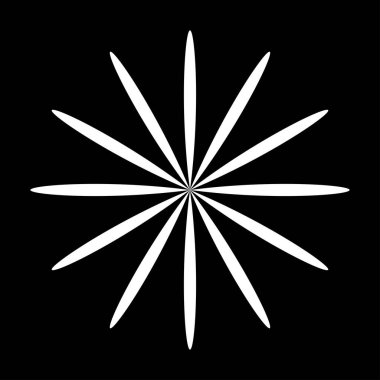 Yaprak, çiçek ve bitki silueti elementi