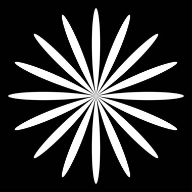 Yaprak, çiçek ve bitki silueti elementi