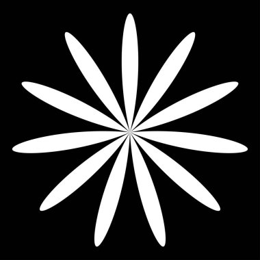 Yaprak, çiçek ve bitki silueti elementi