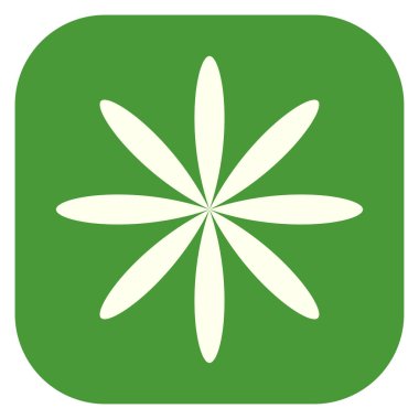 Yaprak, çiçek ve bitki silueti. Stock vektör illüstrasyonu, klip- art grafikleri