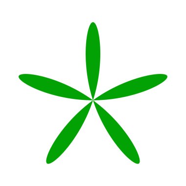 Yaprak, çiçek ve bitki silueti elementi